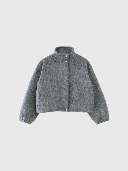 mohair tuck blouson