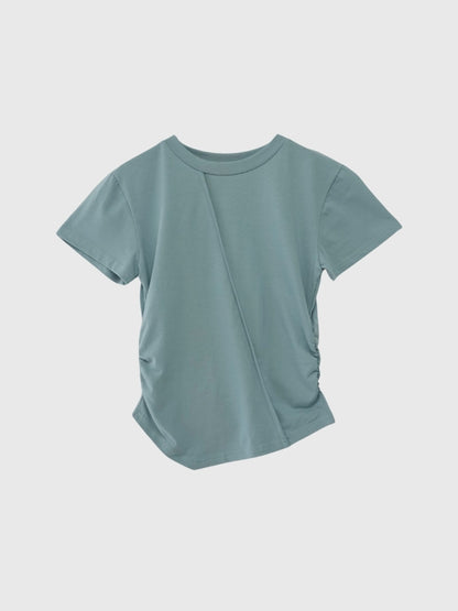 center seam side shirring tops
