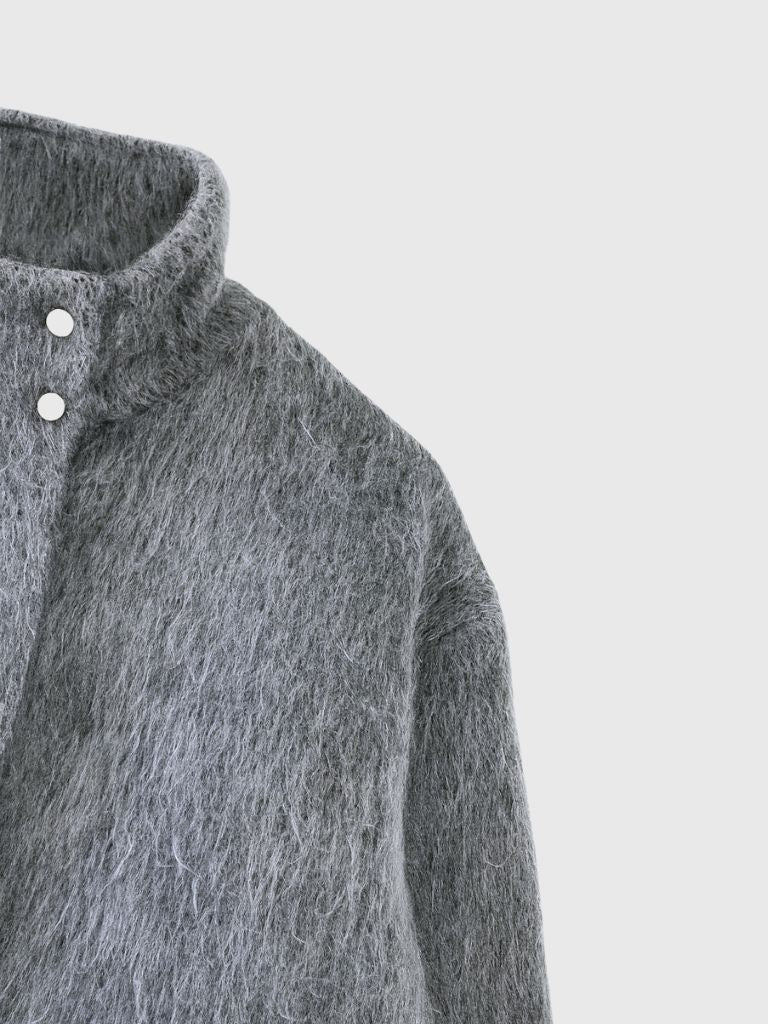 mohair tuck blouson