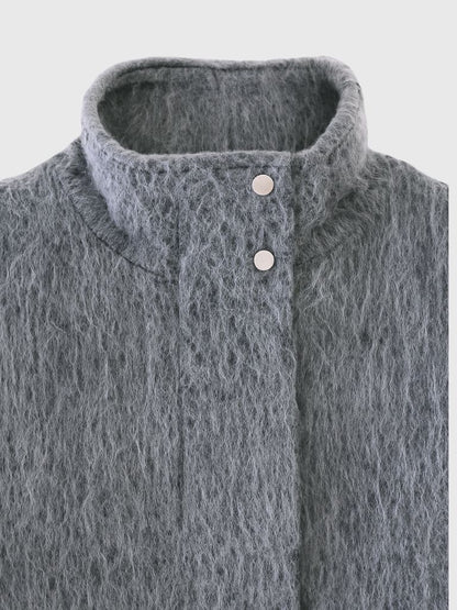 mohair tuck blouson