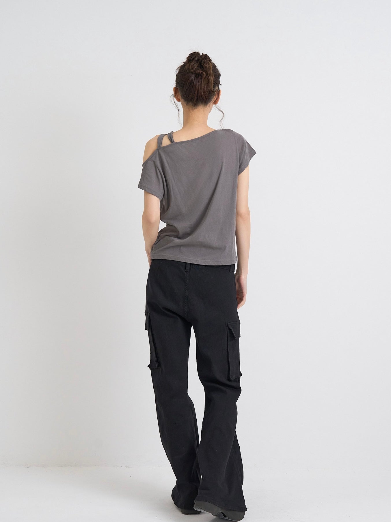 one shoulder cut tops