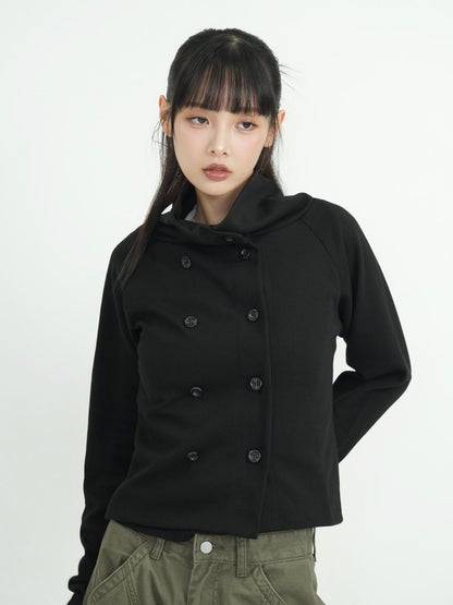 minimal double button cardigan
