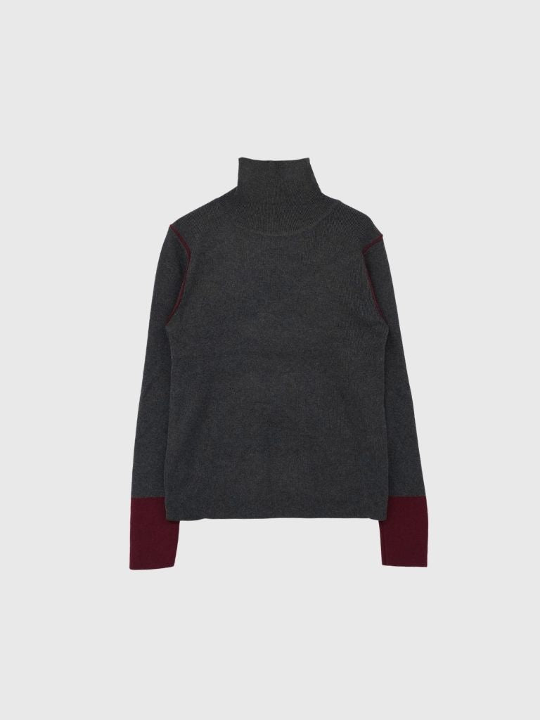 color point turtleneck knit