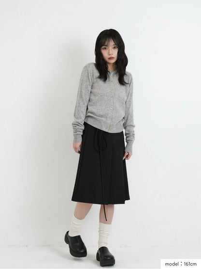 contrast line cardigan