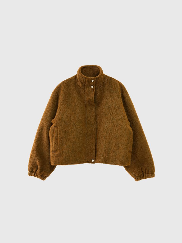 mohair tuck blouson