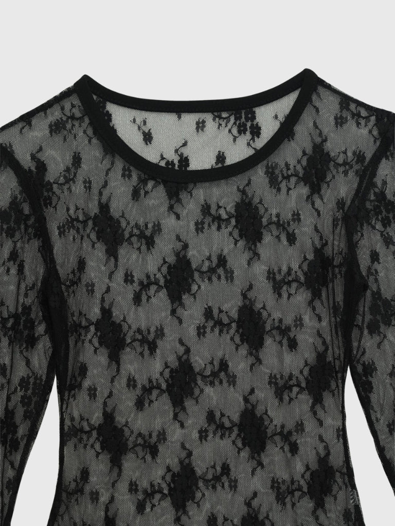 lace side cutout tops