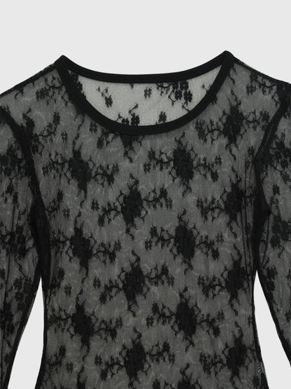 lace side cutout tops