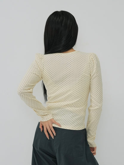 oval neck dot tops