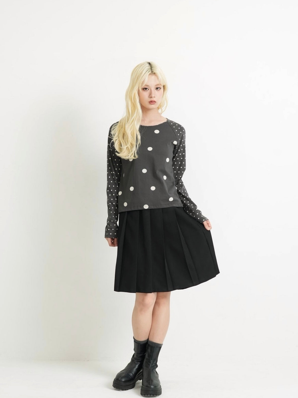 dot mix raglan tops