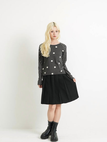 dot mix raglan tops