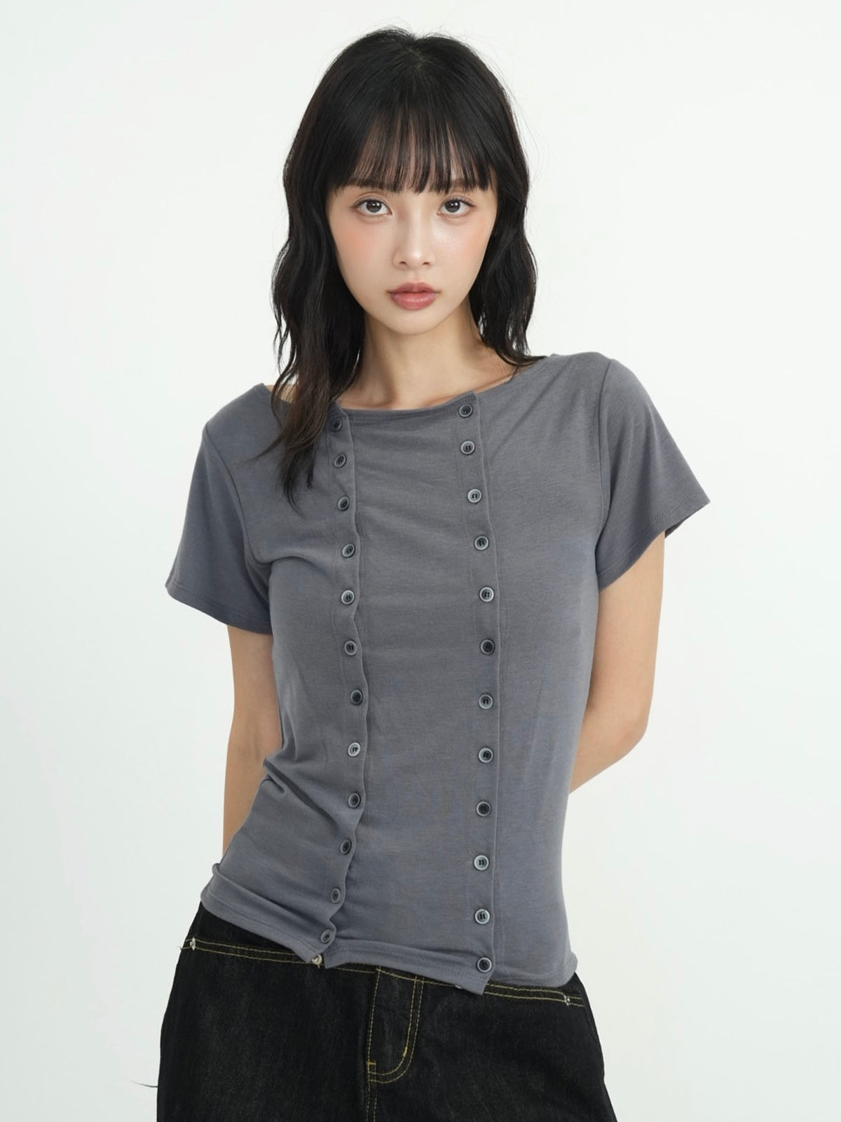 double button tops