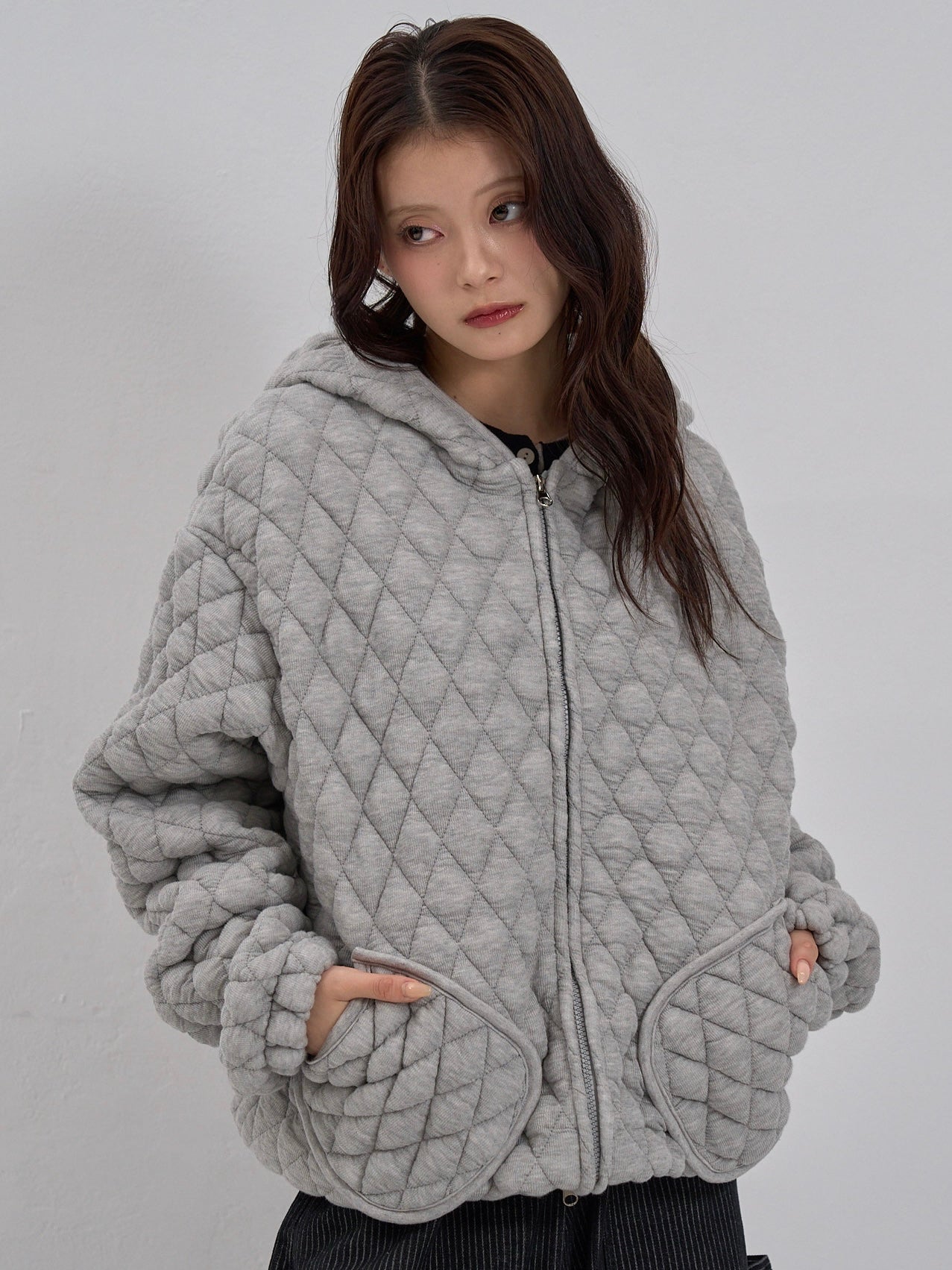 soft quilting hoodie