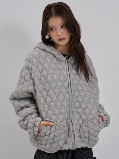 soft quilting hoodie