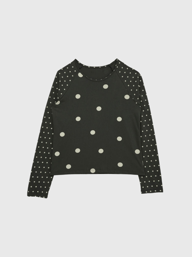 dot mix raglan tops