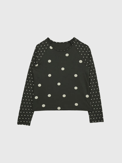 dot mix raglan tops
