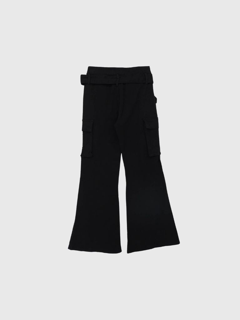 belt stud bootcut pants