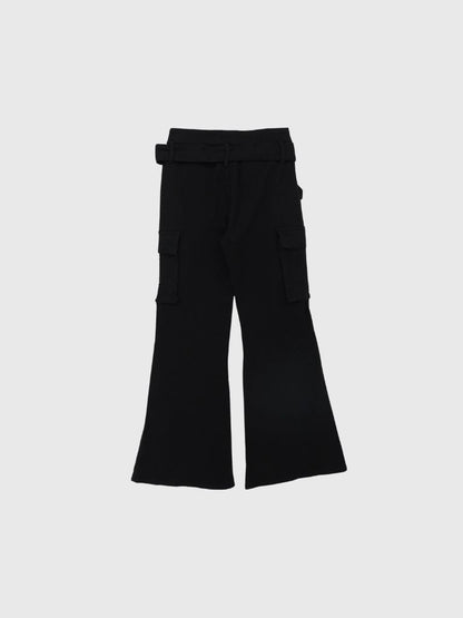 belt stud bootcut pants