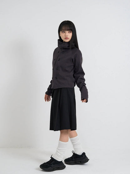 minimal double button cardigan