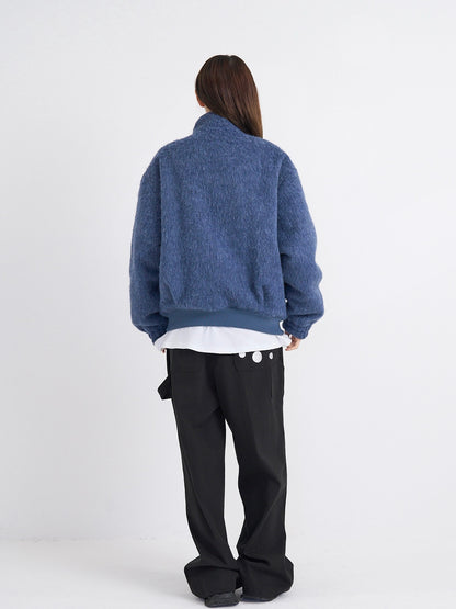 mohair snap blouson