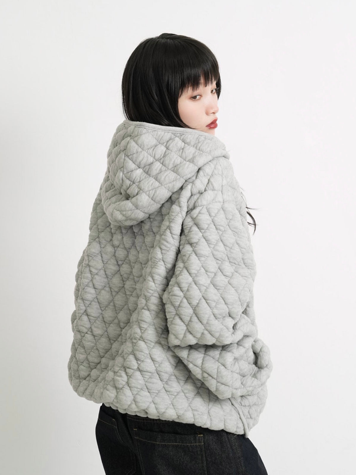 soft quilting hoodie