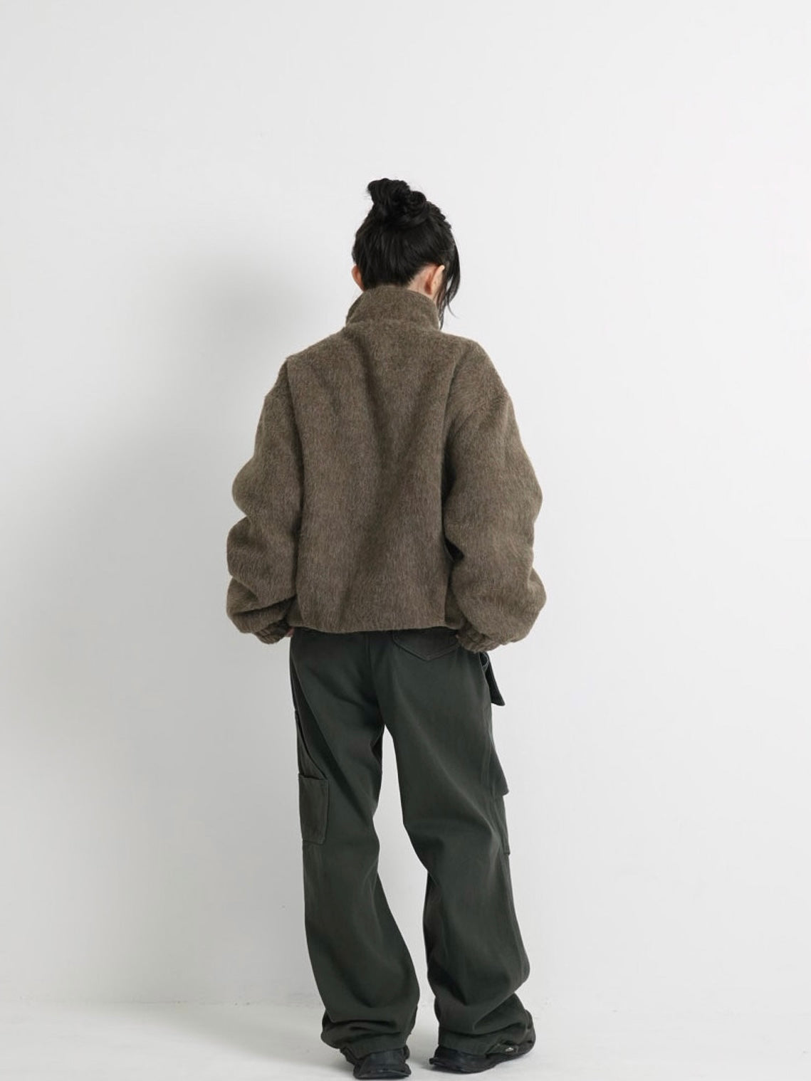 mohair snap blouson