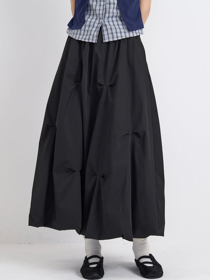 pintuck balloon skirt