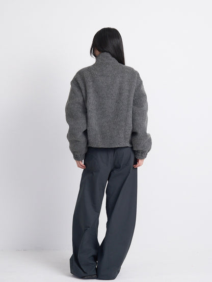 mohair snap blouson