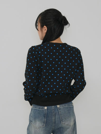 soft dot knit cardigan
