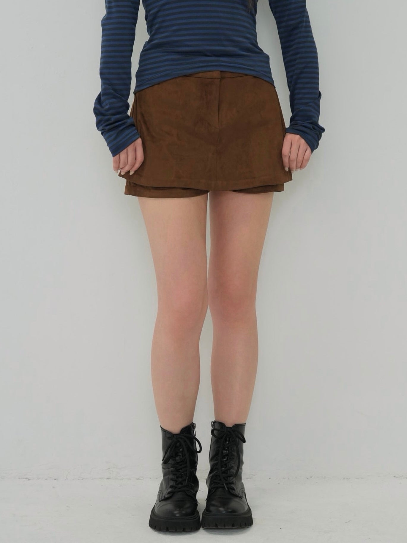 suede mini skirt pants