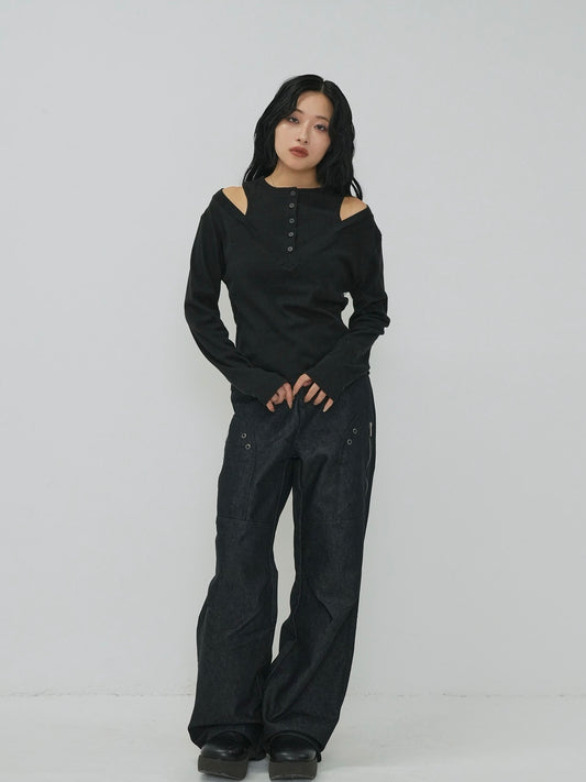 double layer off shoulder tops