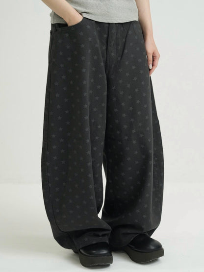 star dot balloon pants