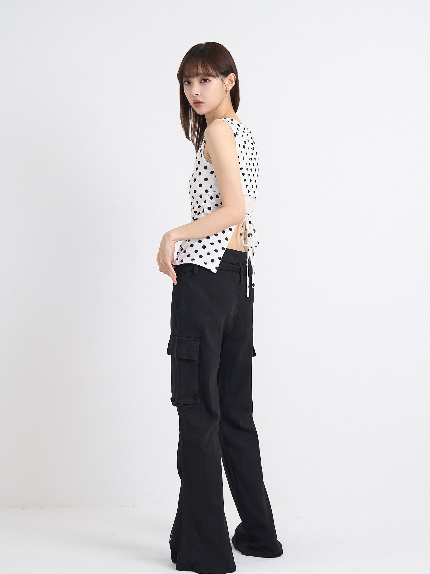dot back cut out tops