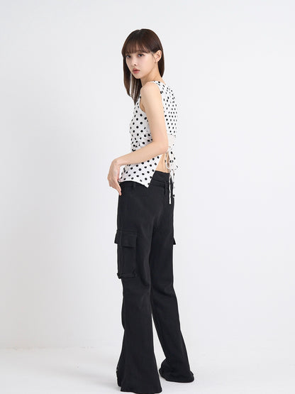 dot back cut out tops