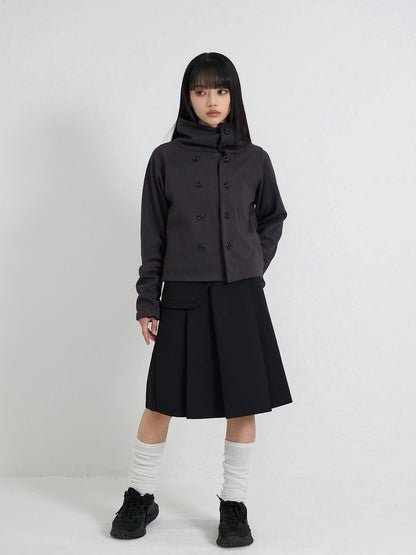 minimal double button cardigan