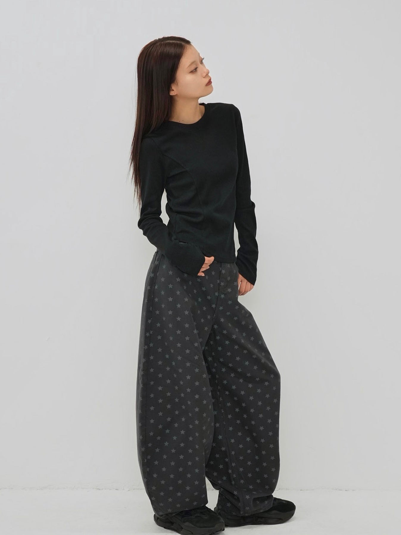 star dot balloon pants