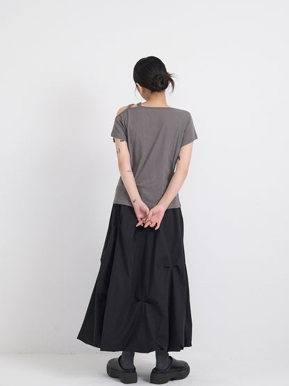 one shoulder cut tops