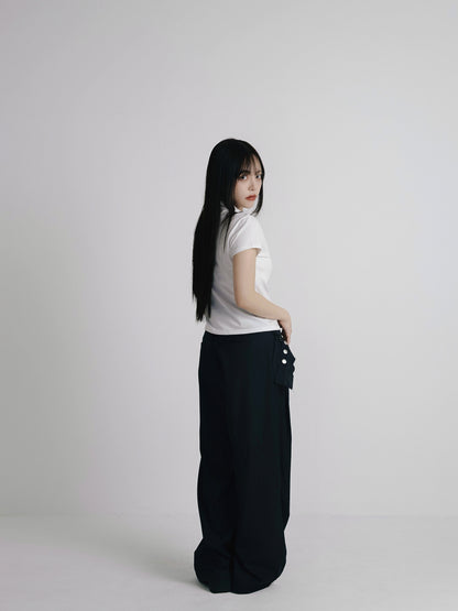mini collar compact tops