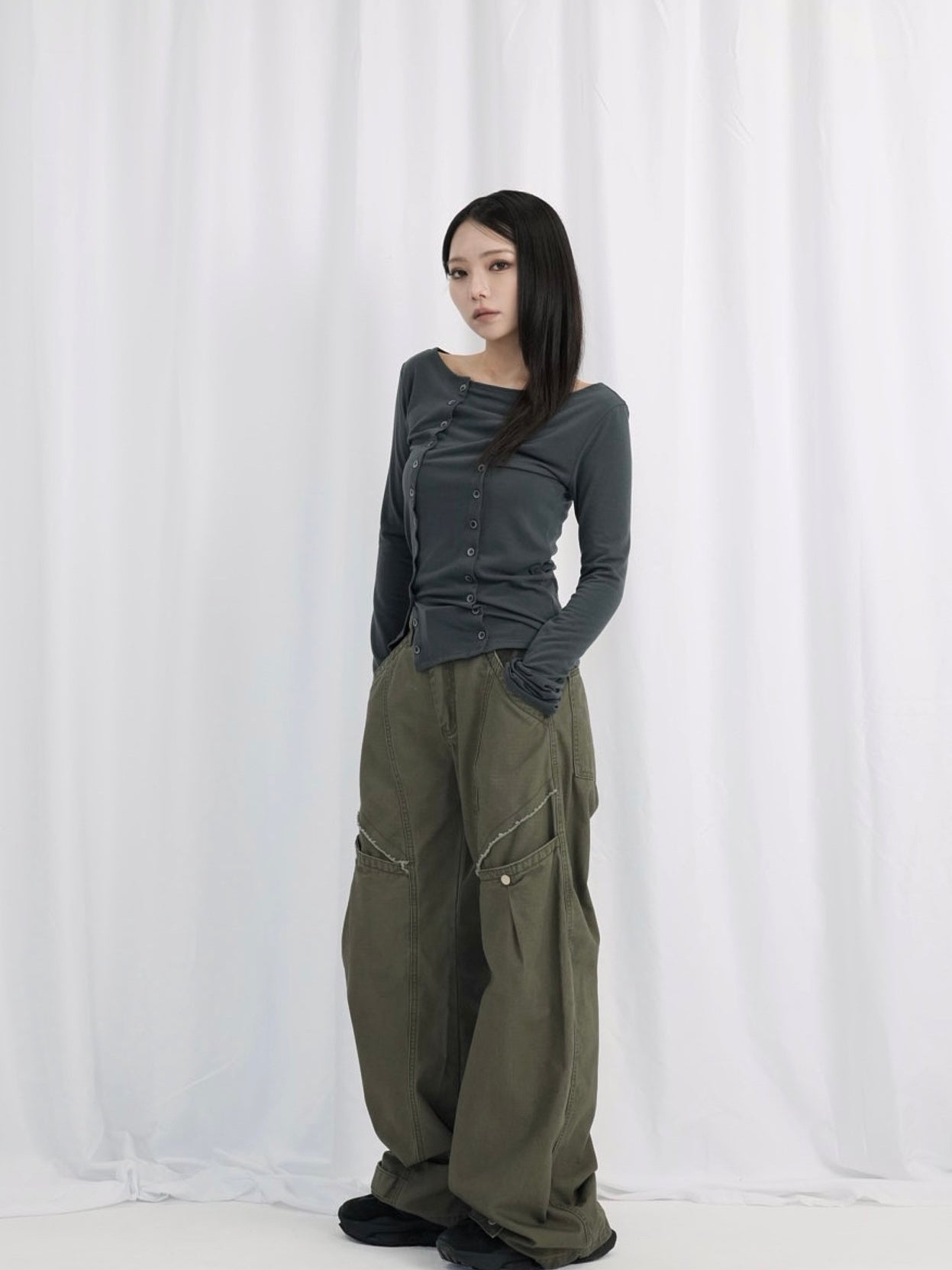 ［人気商品］enewdnina ⭐︎doublerowbuttontops double row button tops｜ダブルボタントップス｜オフィス・きれいめ