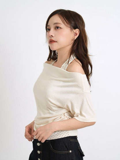 drape dot layered tops