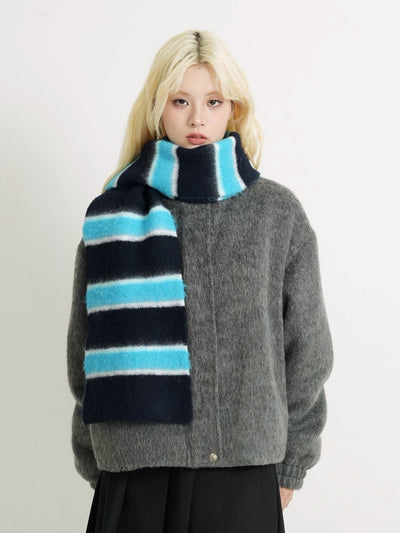 wool border muffler