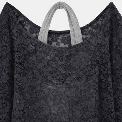 layered lace halter tops