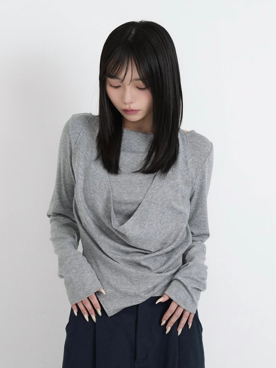 halter drape tops