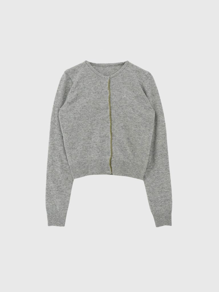 contrast line cardigan