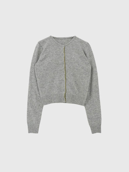 contrast line cardigan