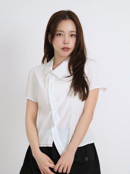 pleated draped blouse