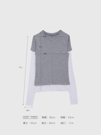 contrast layered tops