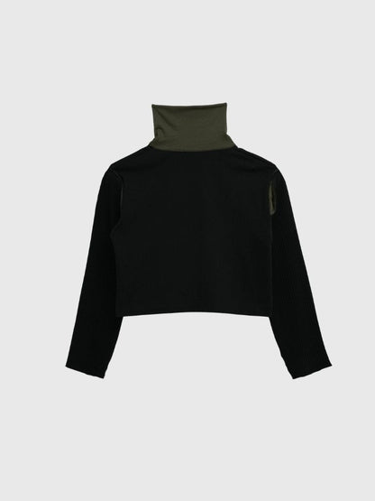 color block two way zip jacket