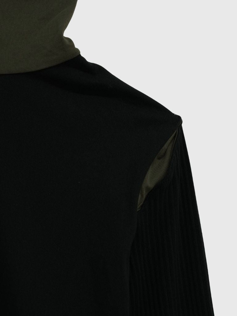 color block two way zip jacket