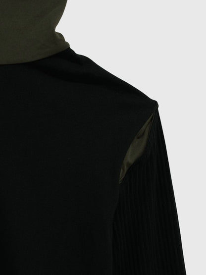 color block two way zip jacket