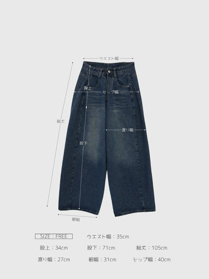 wide cut denim